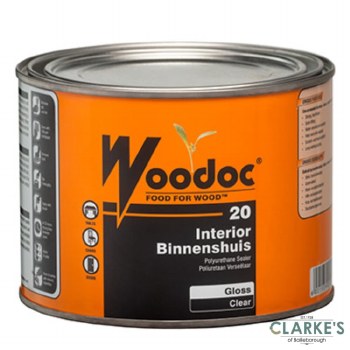 Woodoc 20 Indoor Polyurethane Sealer Varnish Gloss Clear 500ml