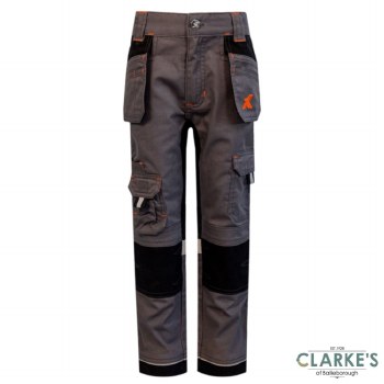 Xpert Pro Junior Stretch Work Trousers Grey 3-4 Years