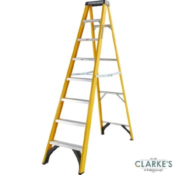 Youngman S400 8 Tread Fibreglass Stepladder