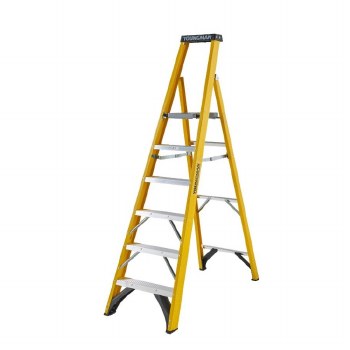 Youngman 6 Tread Fibreglass Platform Stepladder