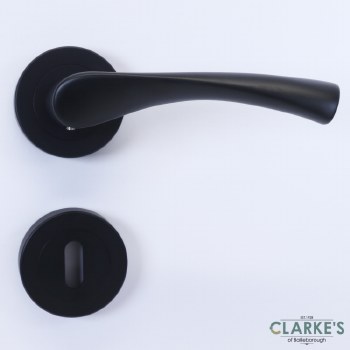 Zena Lever on Rose Door Handles Black