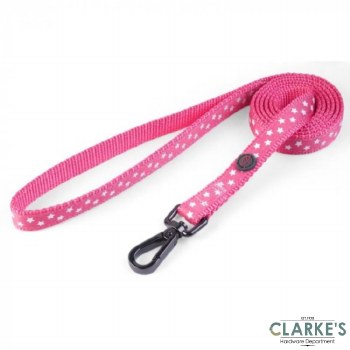 Walk About Starry Pink Dog Lead Standard