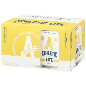 Athletic Brewing Lite Non Alcoholic Beer 6pk Cans