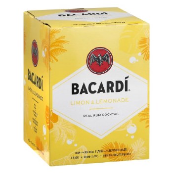 Bacardi Limon & Lemonade Rum Cocktail 4pk Cans