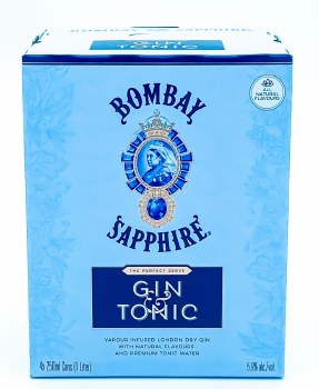 Bombay Gin & Tonic Gin Cocktail 4pk Cans