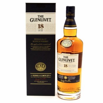 Glenlivet 18 Year Single Malt Whiskey 750ml