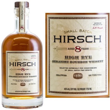 Hirsch 8 Year High Rye Bourbon Whiskey 750ml