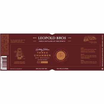 Leopold Bros Three Chamber Bottled In Bond Rye Whiskey 750ml