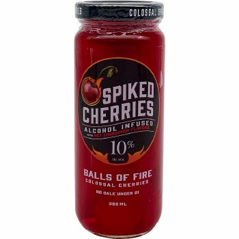 Spiked Cherries Balls Of Fire Hot Cinnamon Flavor 355ml