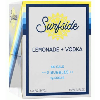 Surfside Vodka Lemonade Seltzer 4pk Cans