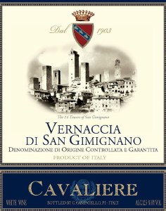 Cavaliere Vernaccia Di San Gimignano Denominazione Di Controllata E Garantita 2020 750ml