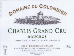 Domaine du Colombier Bougros Chablis Grand Cru 750ml