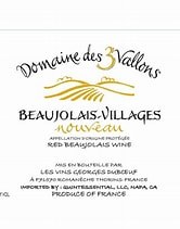 Duboeuf 3 Vallons Beaujolais Nouveau 750ml