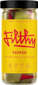 Filthy Pepper Stuffed Olives 8.5oz