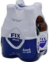 Fix Hellas Lager Beer 4pk Bottles