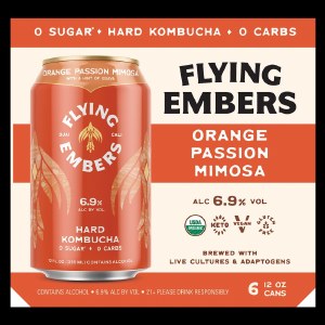 Flying Embers Orange Passion Mimosa Hard Kombucha 6pk Cans