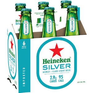 Heineken Silver 95 Cals 6pk Bottles