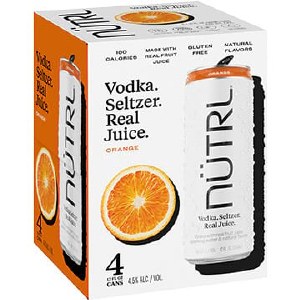 Nutrl Orange Seltzer 4pk Cans