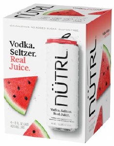 Nutrl Watermelon Seltzer 4pk Cans
