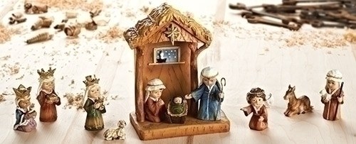 11PC SET 8&quot; STABLE &amp; NATIVITY