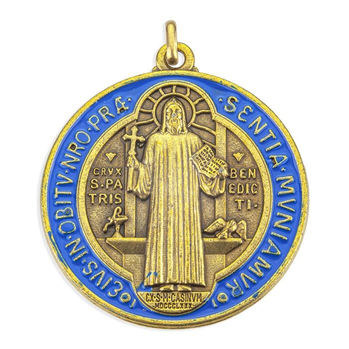ST BENEDICT 2.25" BRONZE FINISH MEDAL