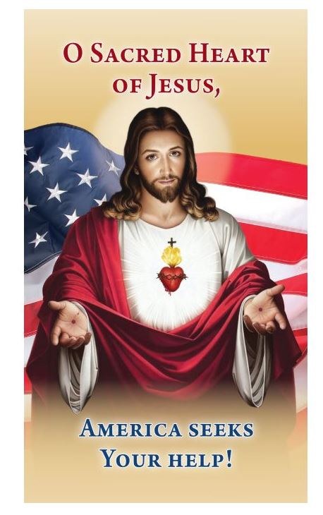 250 USA SACRED HEART PRAYER CARD