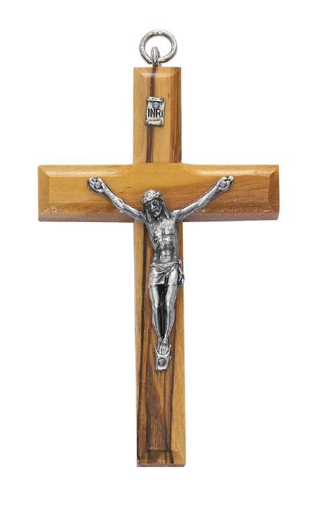 3.5&quot; OLIVE WOOD CRUCIFIX