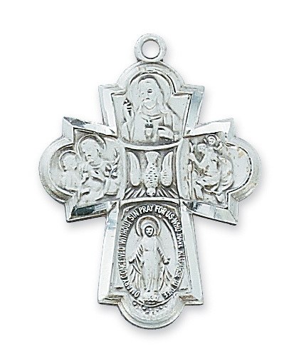 STERLING SILVER 4-WAY CRUCIFIX