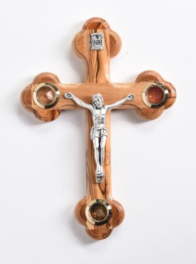 5.25" CRUCIFIX WITH 3 INSERTS