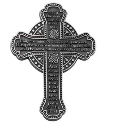 5.5&quot; IRISH BLESSING MESSAGE WALL CROSS