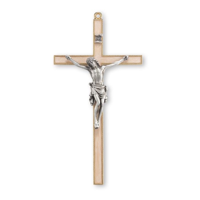 GOLD CROSS WITH SILVER PLATED CORPUS 7&quot;