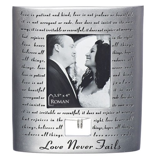 7&quot; WEDDING FRAME HOLDS 3.5X4&quot;