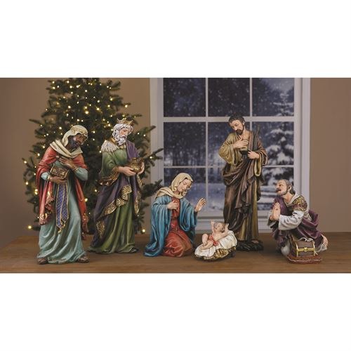 7PC 28&quot; NATIVITY PAINTED SET