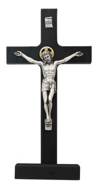 8&quot; BLACK STANDING CRUCIFIX