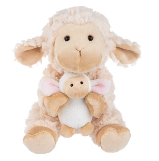 8" MAMA LAMB AND BABY