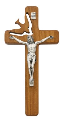 8&quot; WALNUT HOLY SPIRIT CRUCIFIX