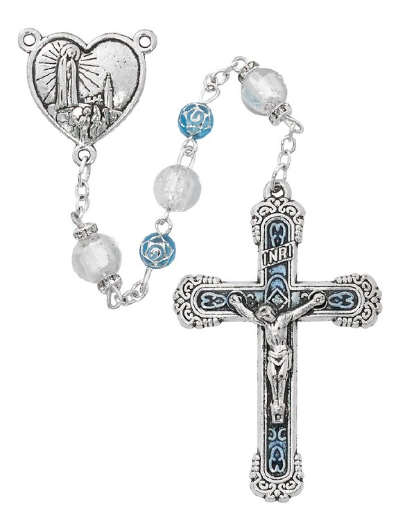 AQUA AND VENETIAN FATIMA ROSARY