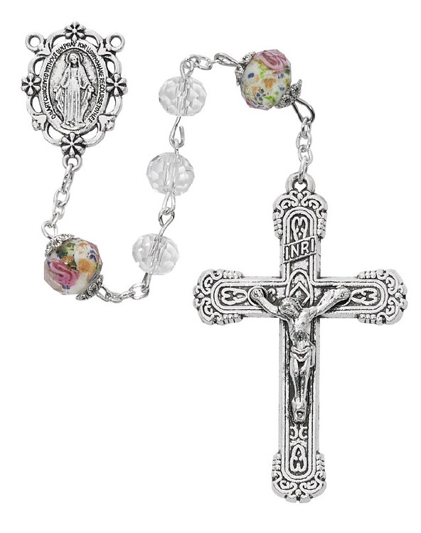 8MM CRYSTAL WITH 10MM FLOWER