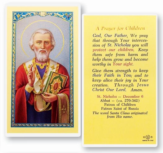 A PRAYER FOR CHILDREN- ST NICHOLAS