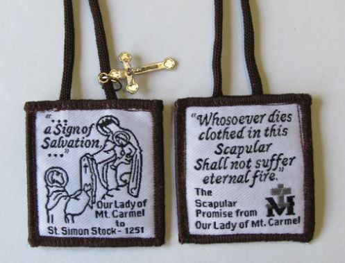 A SIGN OF SALVATION WHITE SCAPULAR