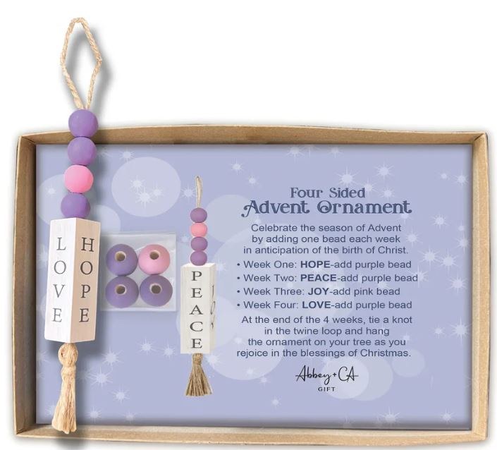 ADVENT ORN HOPE/PEACE/LOVE