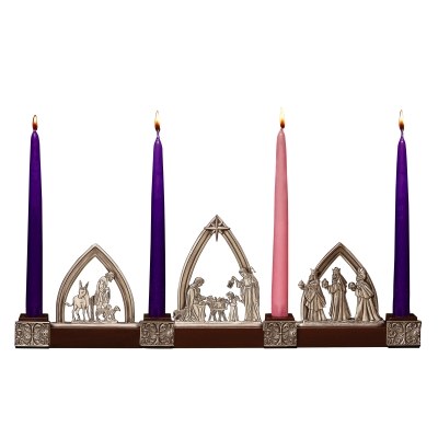 NATIVITY ADVENT WITH CANDLE SET