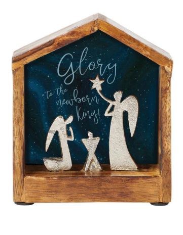ANGELD IN STABLE WOOD