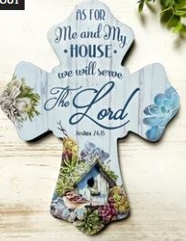 SERVE THE LORD WOODEN CROSS