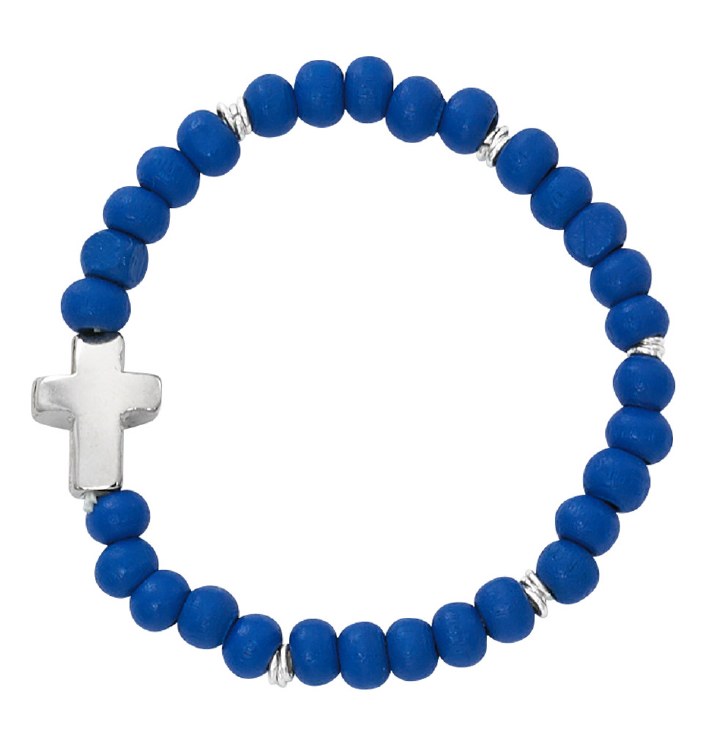 BLUE BABY STRETCH ROSARY BRACELET
