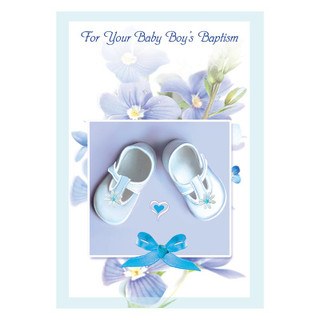 BABY BOY BAPTISM BLUE CARD