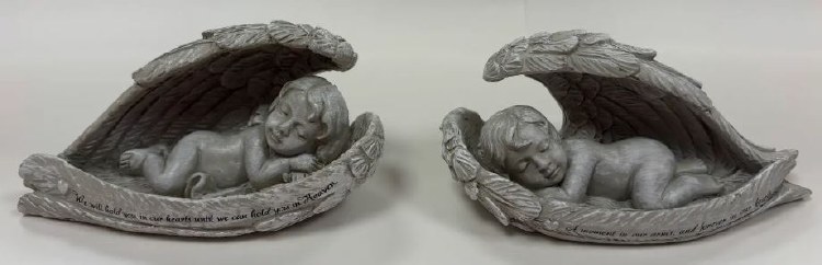 BABY IN ANGEL WINGS FIGURINE