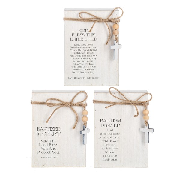 BAPTISM WOOD MESSAGE BLOCK