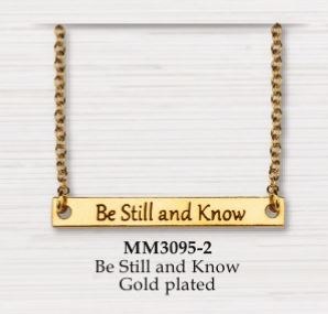 BAR NECKLACE BE STILL AND KNOW