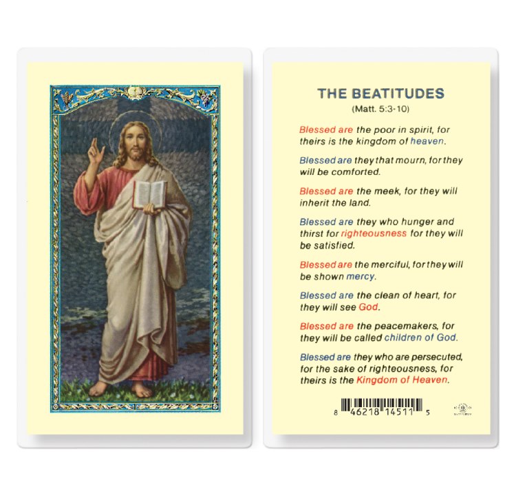 BEATITUDES PRAYER CARD